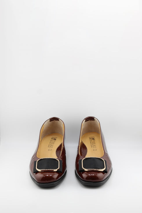 DFC Relax Patent Leather Ballet Flat with Buckle